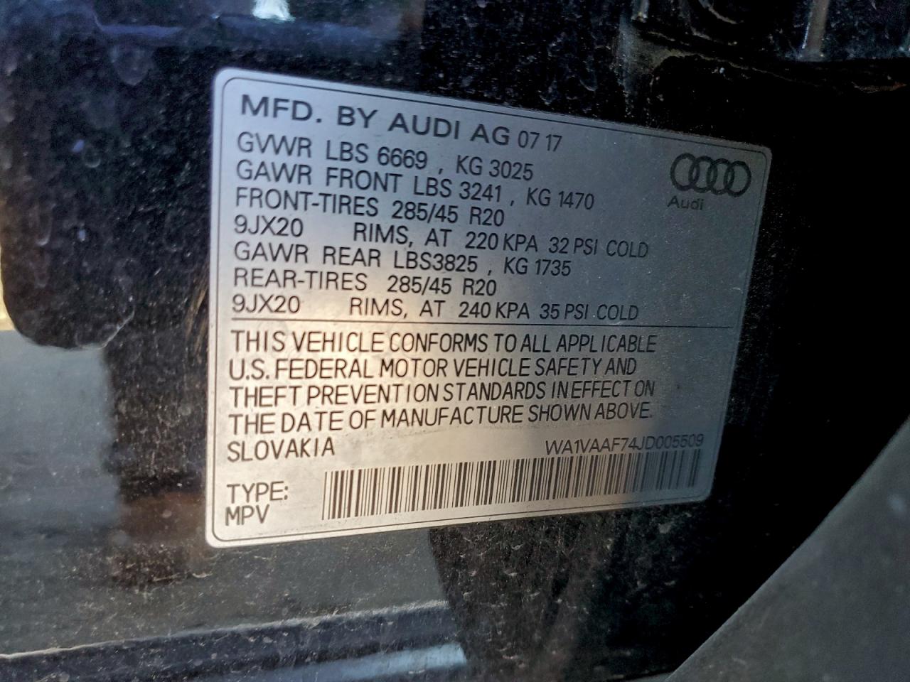 2018 AUDI Q7 PRESTIGE photo 13