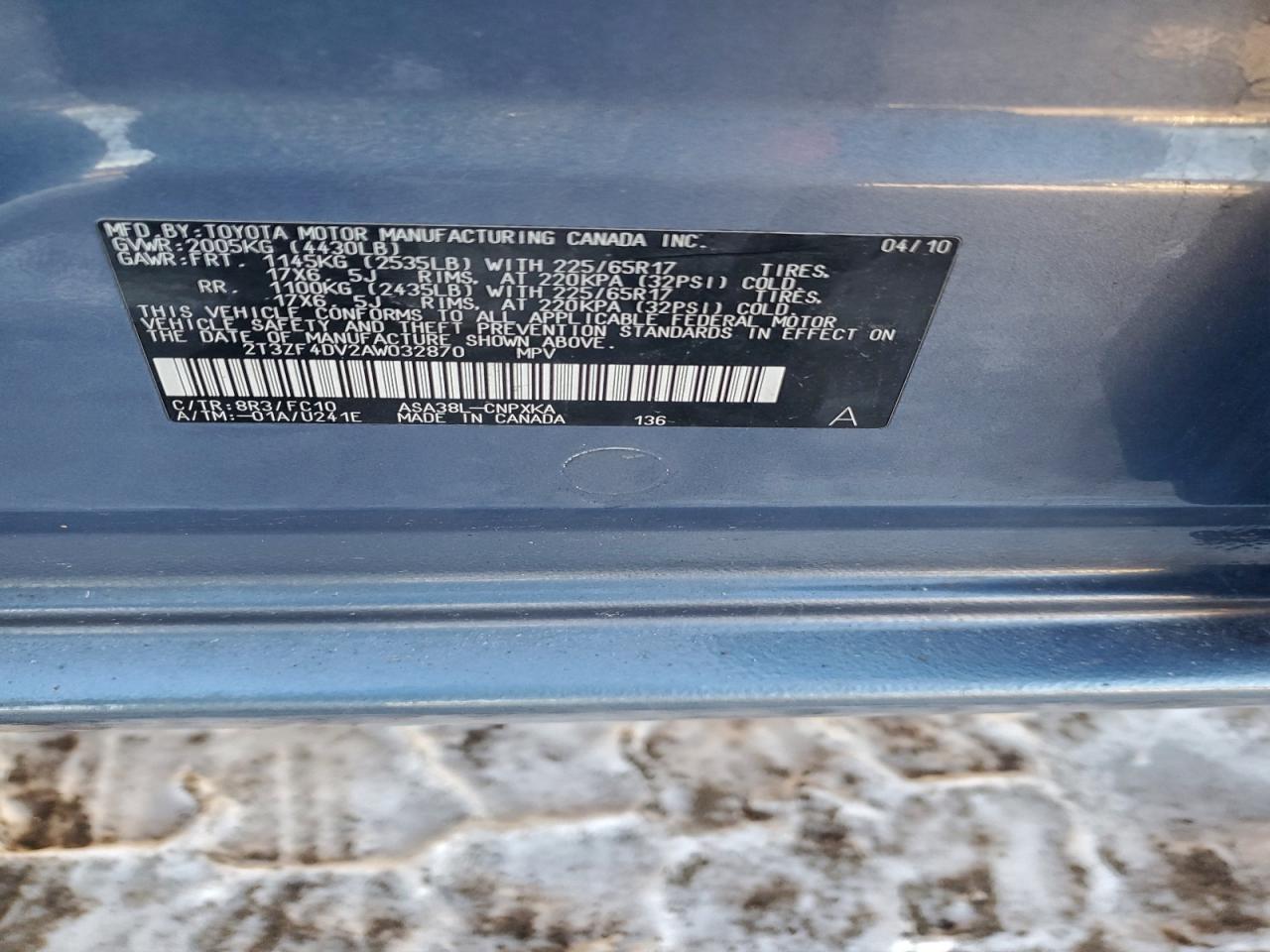 2010 TOYOTA RAV4 photo 13