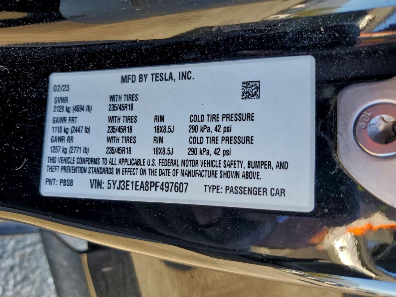 2023 TESLA MODEL 3 photo 23