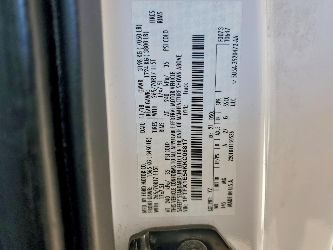 2019 FORD F150 SUPER CAB photo 13