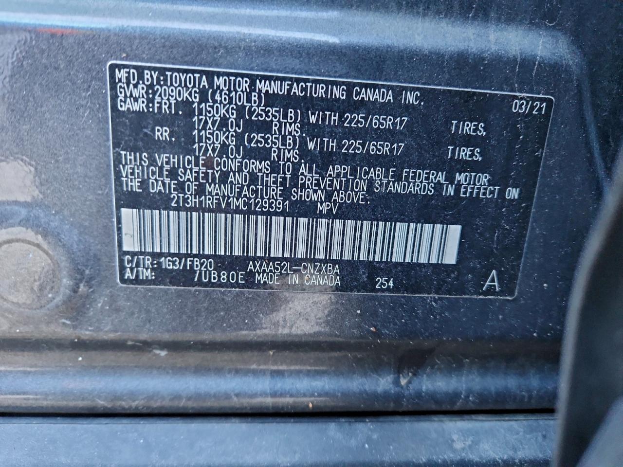 2021 TOYOTA RAV4 LE photo 25