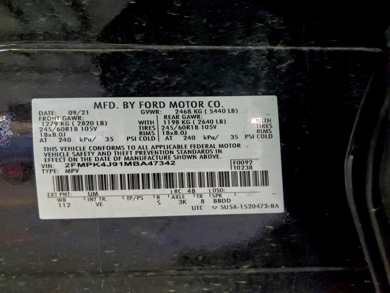 2021 FORD EDGE SEL photo 13