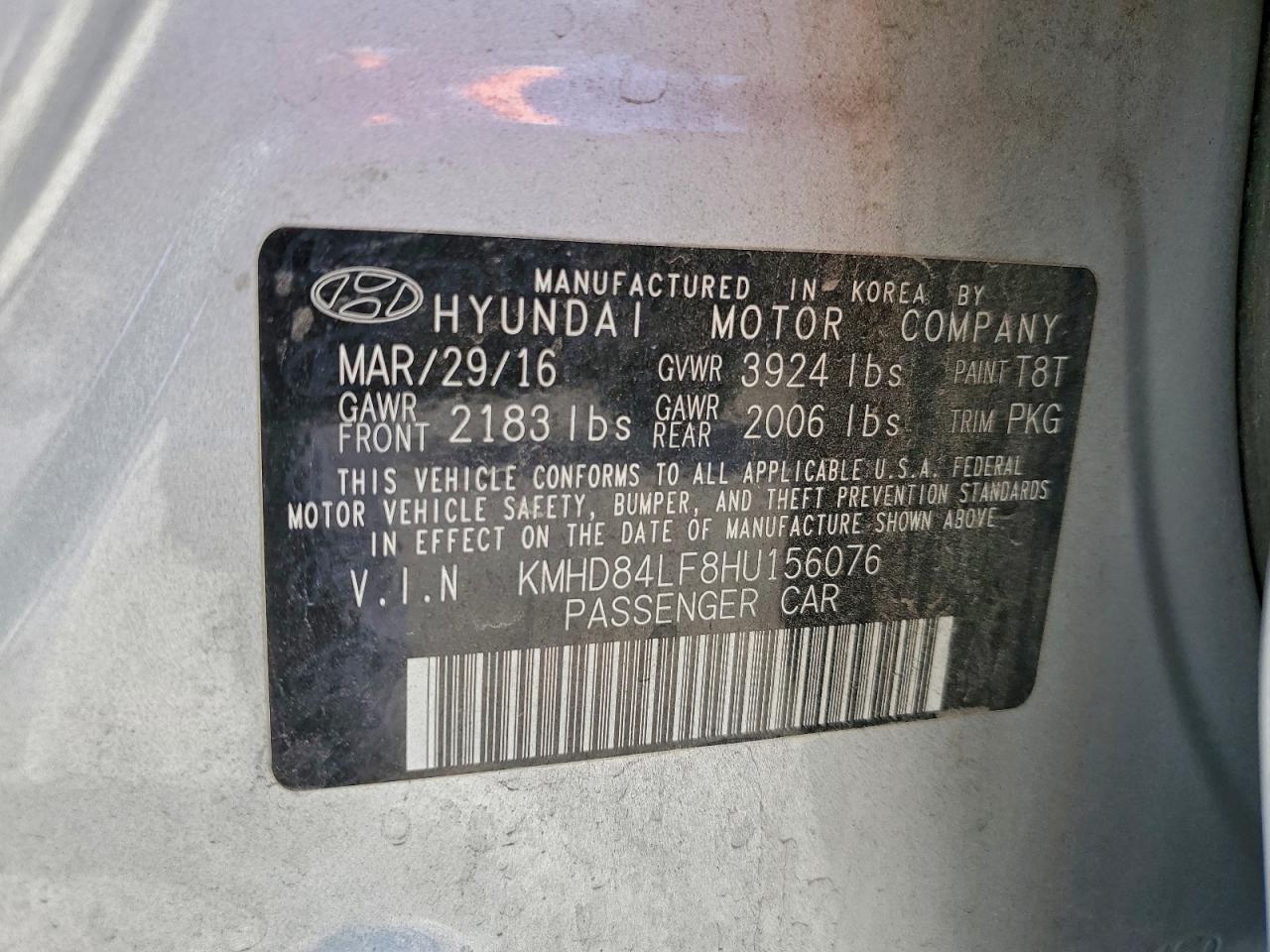 2017 HYUNDAI ELANTRA SE photo 12