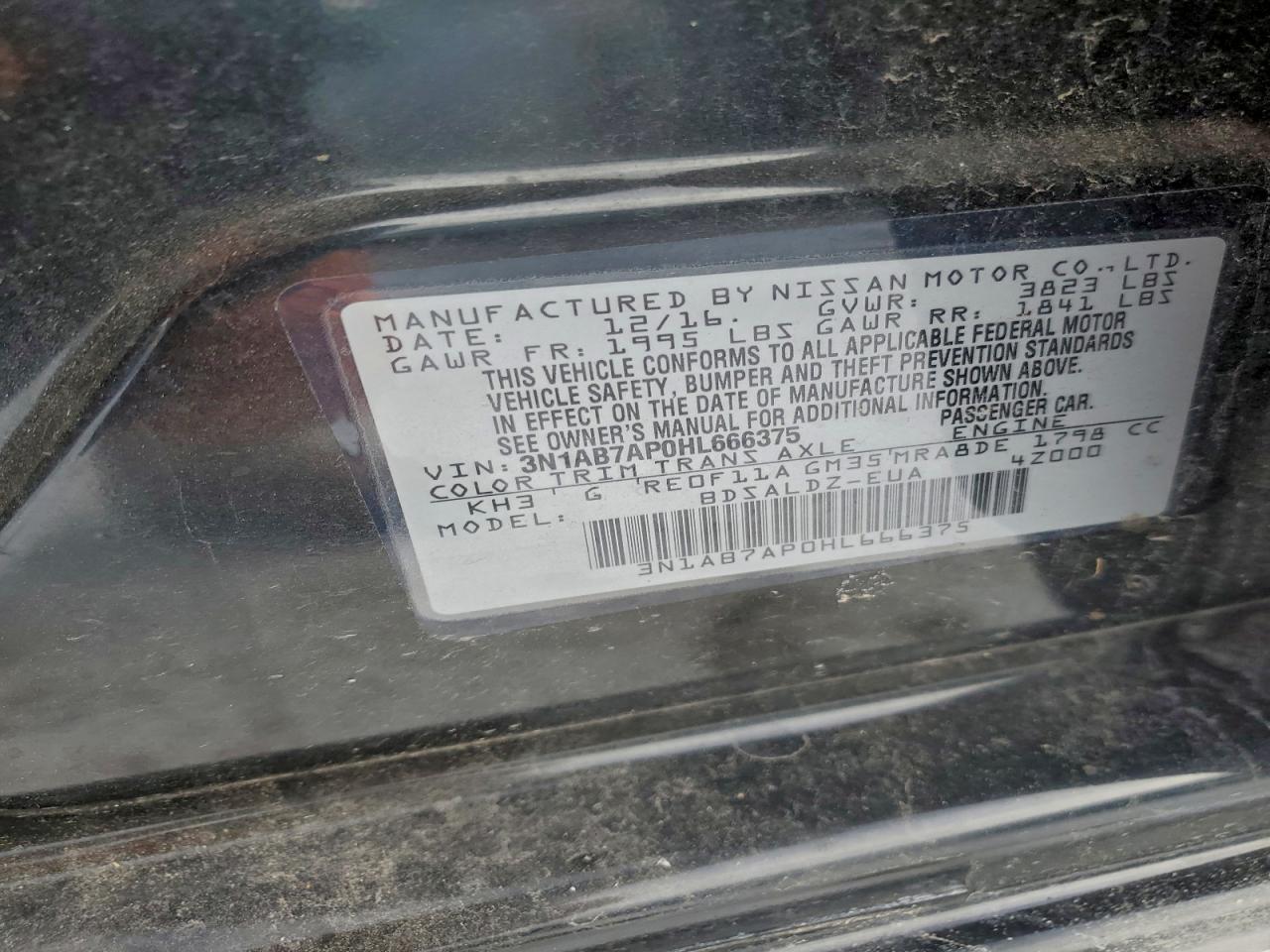 2017 NISSAN SENTRA S photo 12