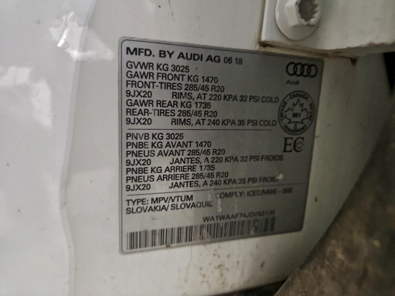 2018 AUDI Q7 TECHNIK S-LINE photo 40