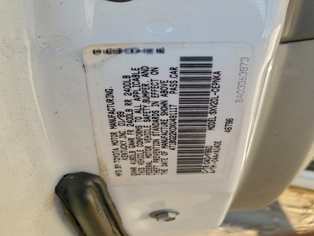 1999 TOYOTA CAMRY CE photo 12