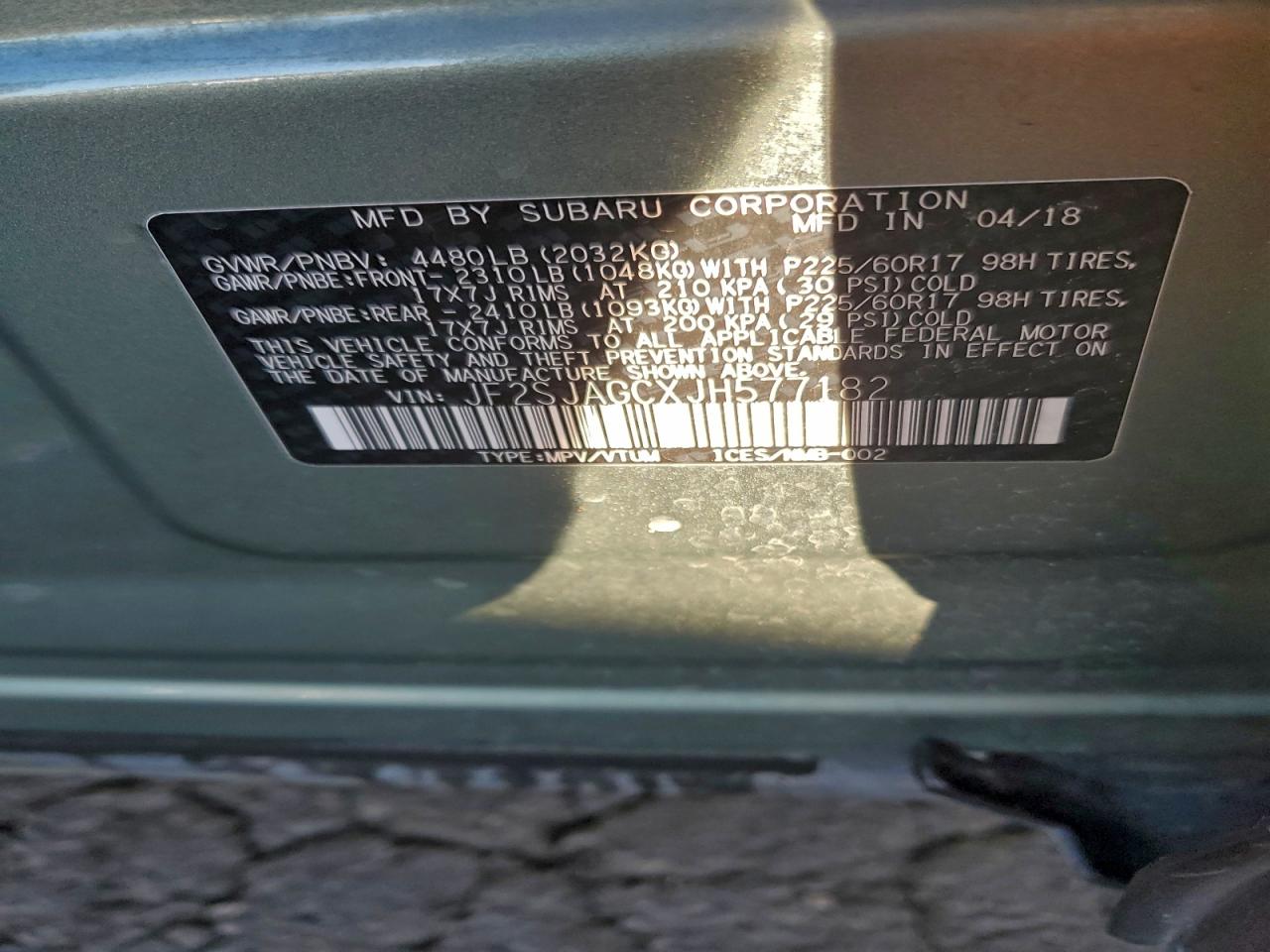 2018 SUBARU FORESTER 2.5I PREMIUM photo 14