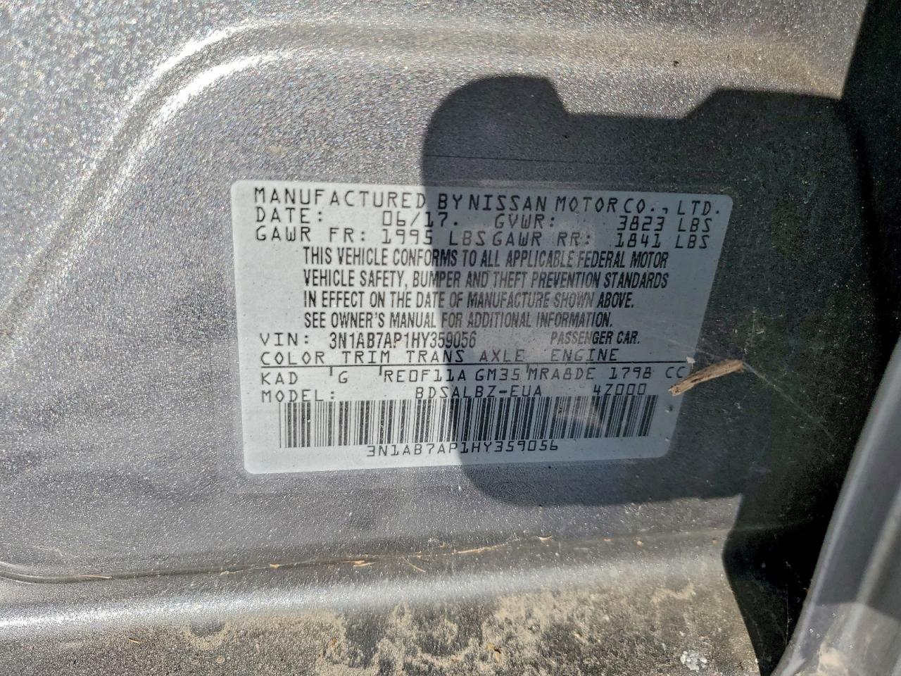 2017 NISSAN SENTRA S photo 12