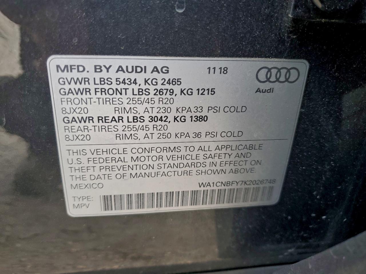 2019 AUDI Q5 PRESTIGE photo 13