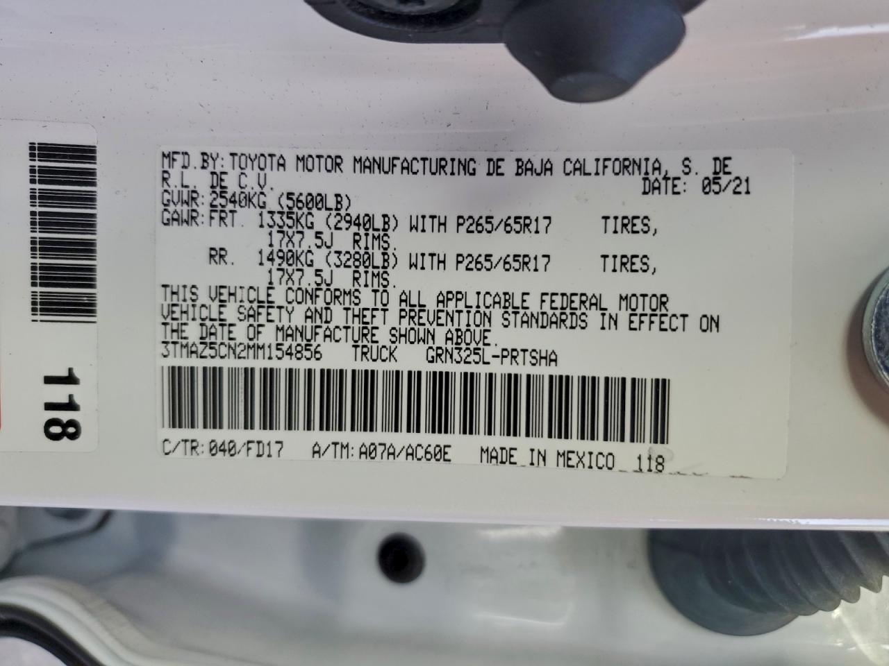 2021 TOYOTA TACOMA DOUBLE CAB photo 12