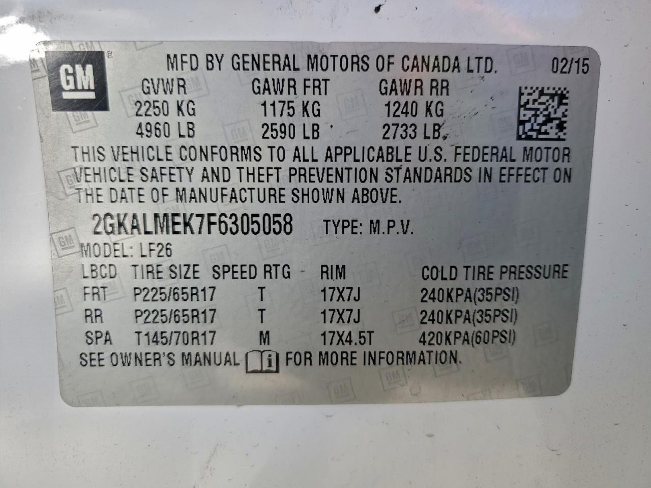 2015 GMC TERRAIN SLE photo 25
