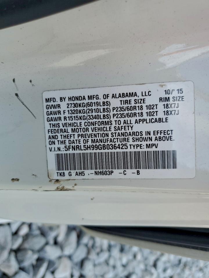2016 HONDA ODYSSEY TOURING photo 40