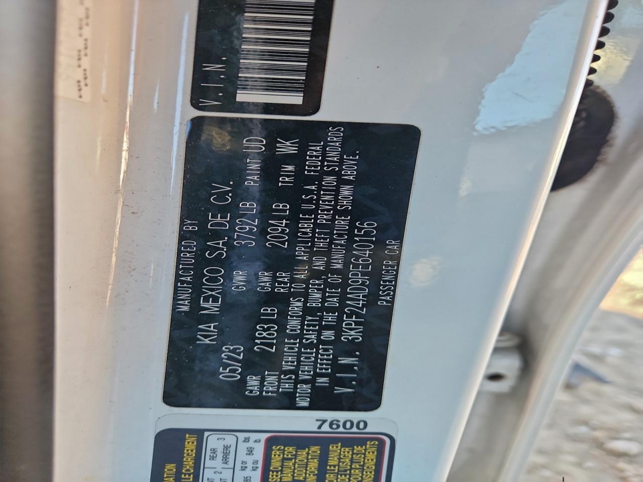 2023 KIA FORTE LX photo 12