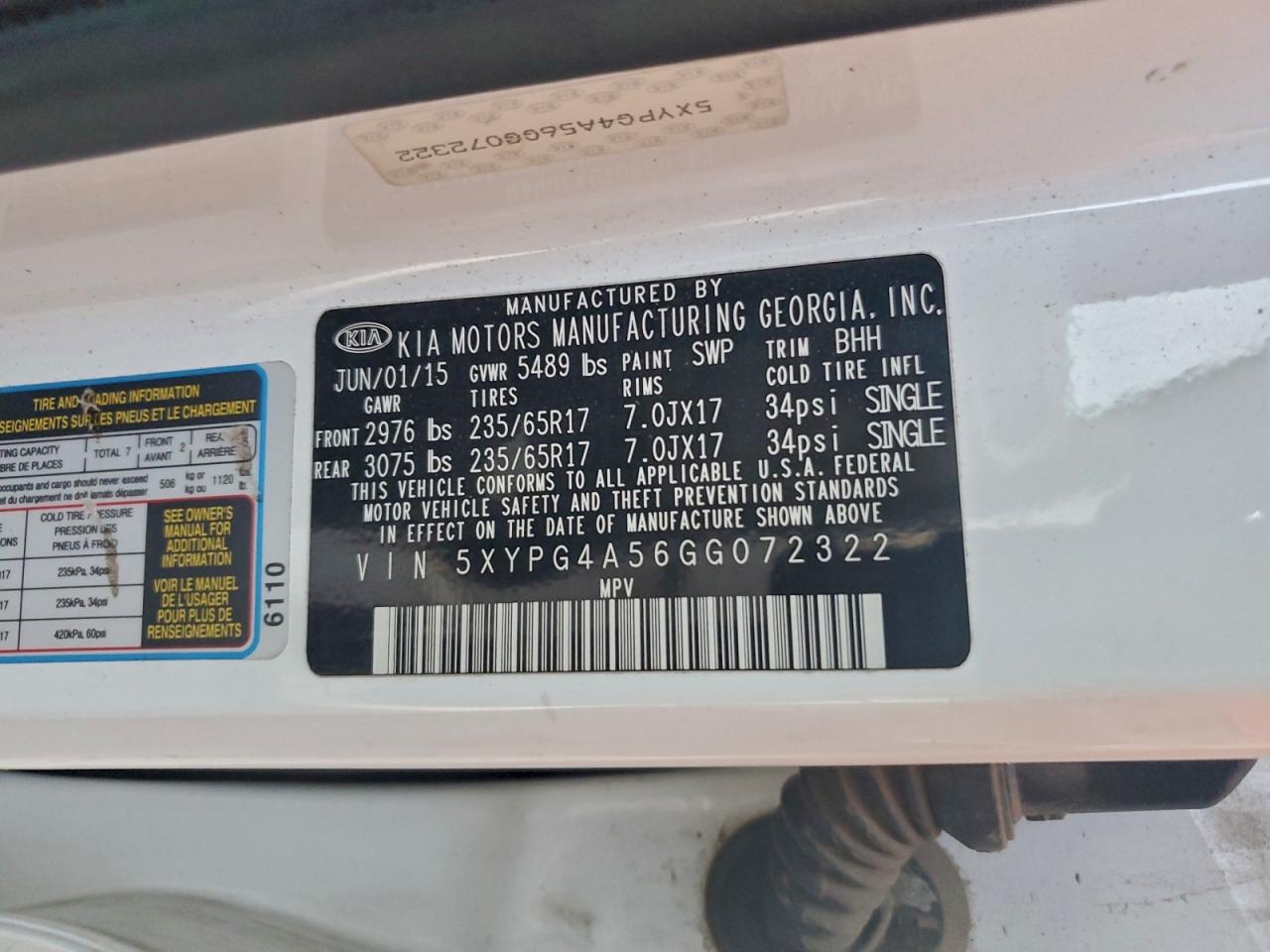 2016 KIA SORENTO LX photo 13