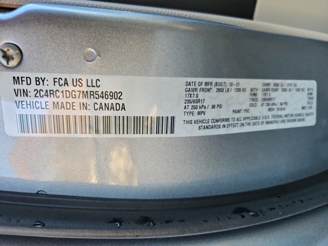 2021 CHRYSLER VOYAGER LXI photo 13