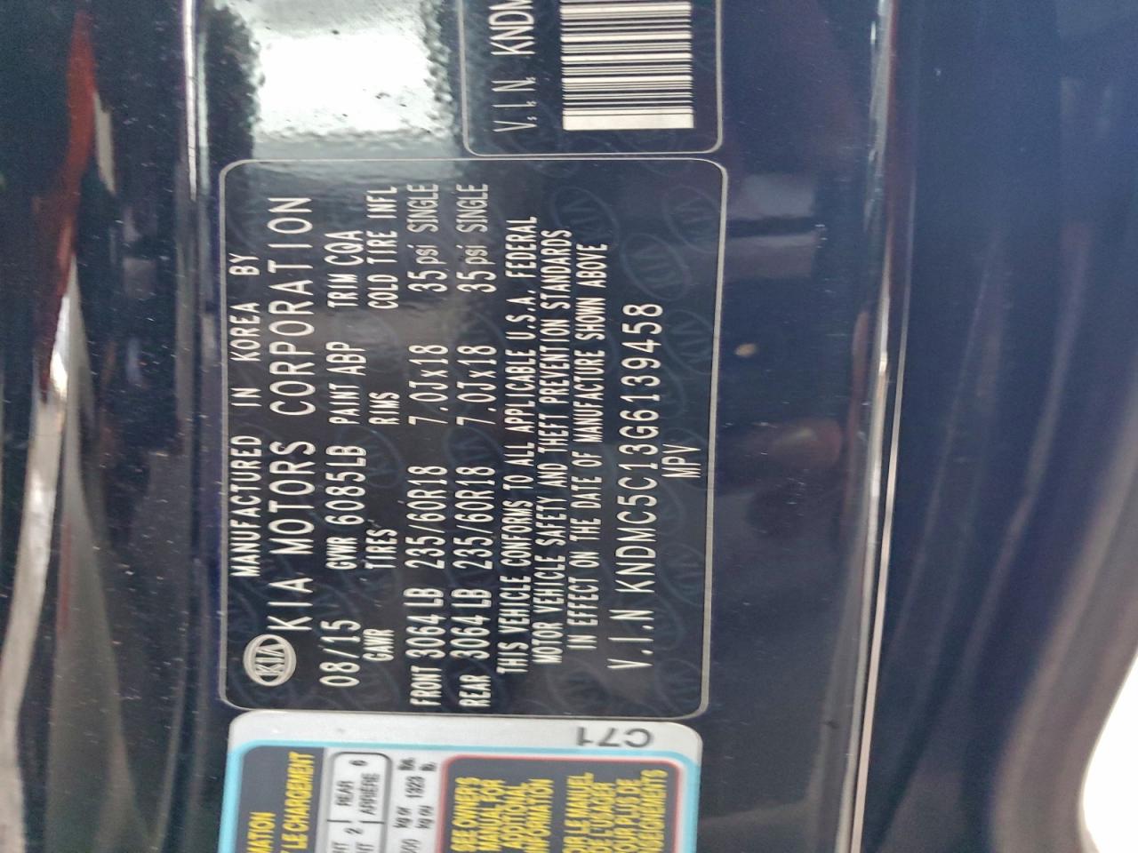 2016 KIA SEDONA EX photo 49