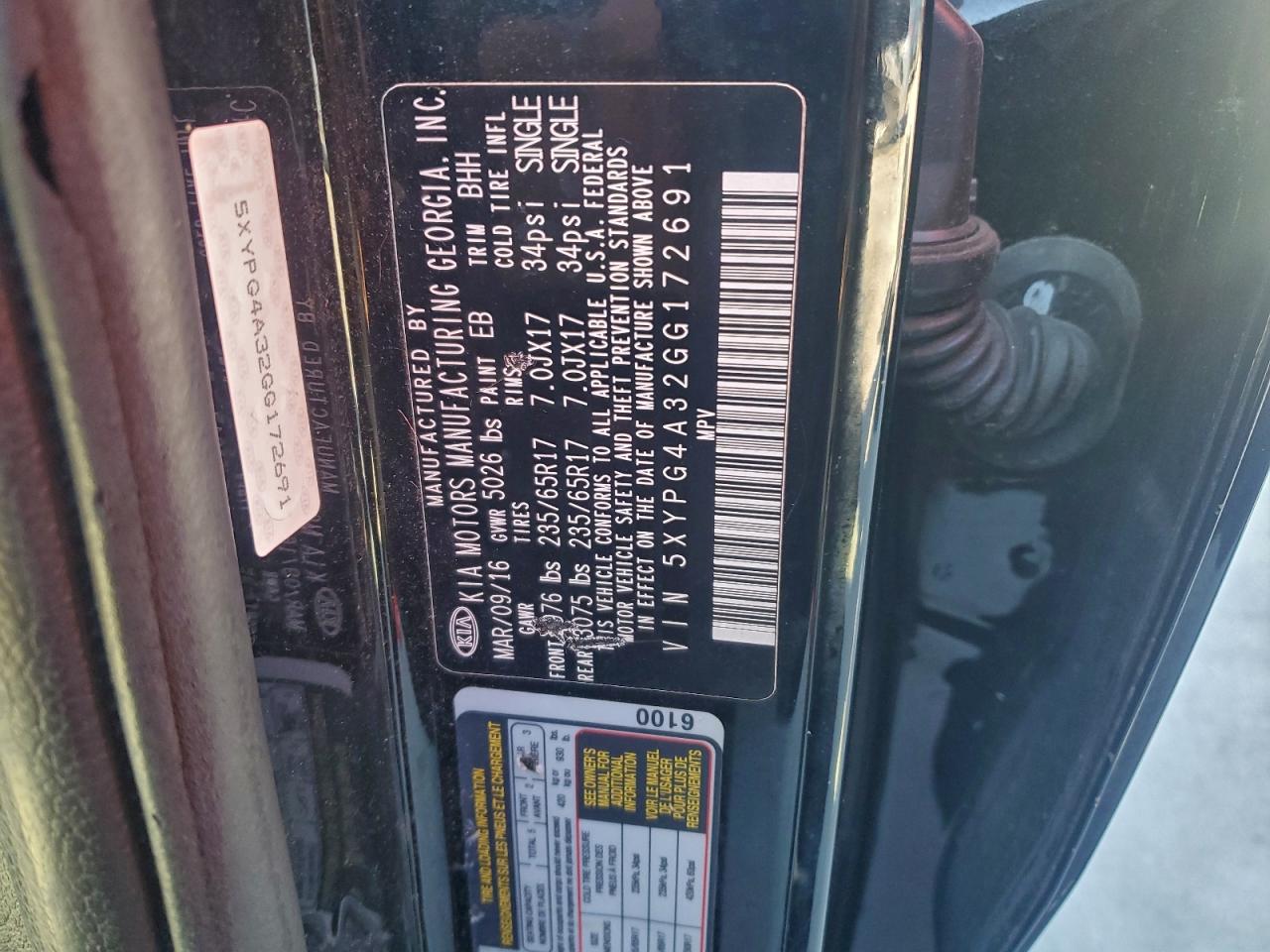 2016 KIA SORENTO LX photo 27