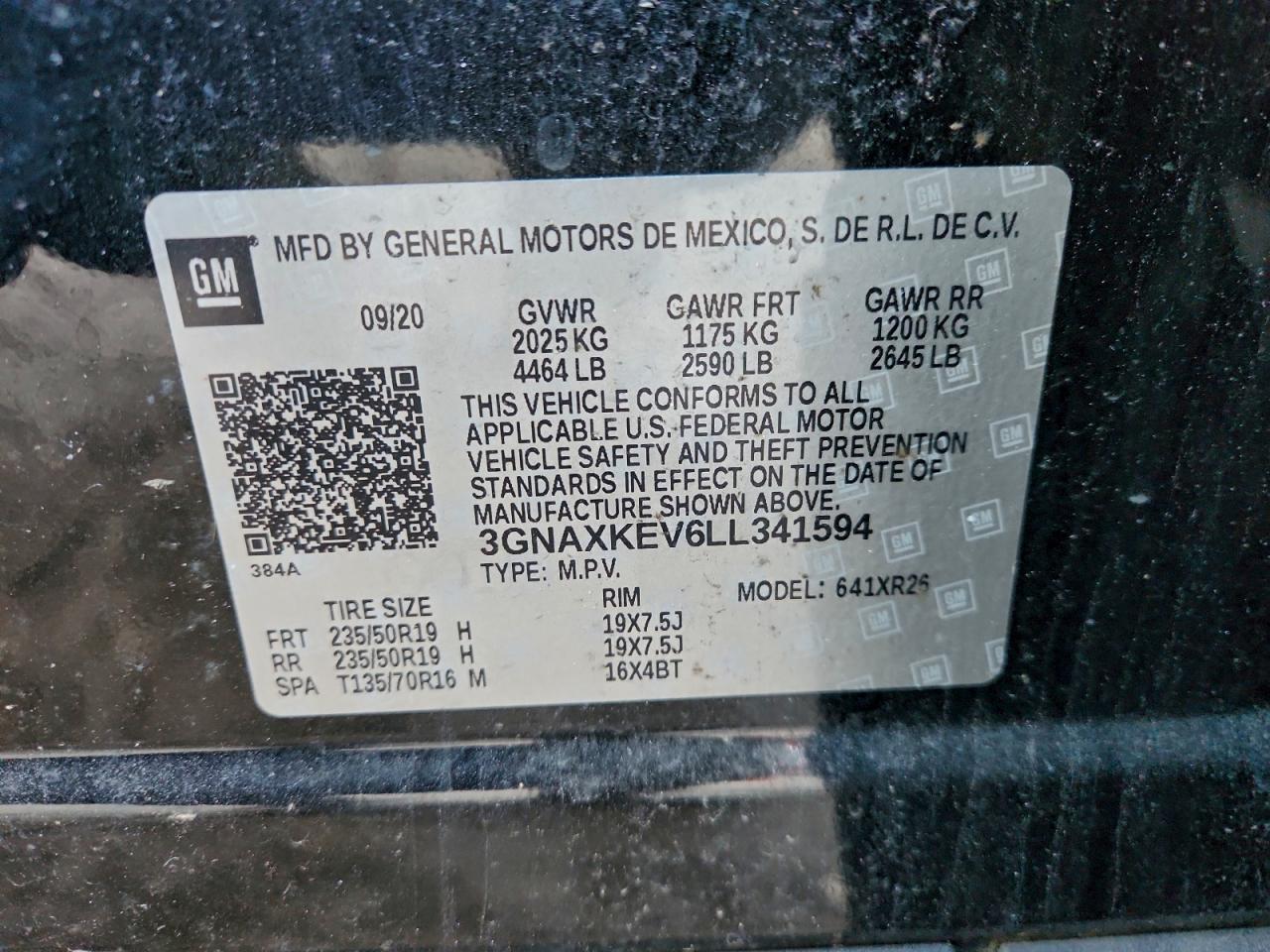 2020 CHEVROLET EQUINOX LT photo 14