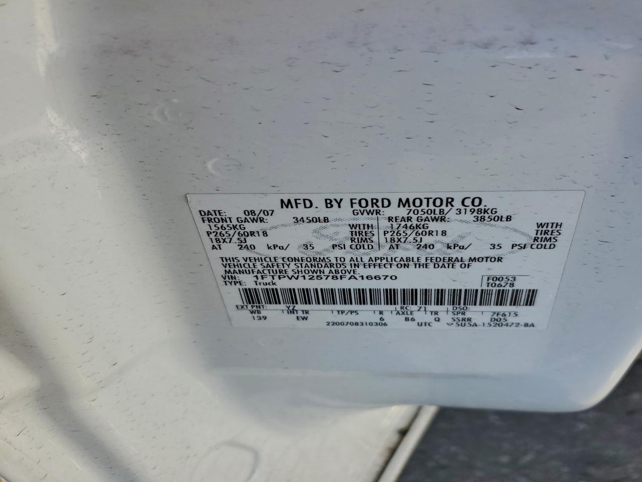 2008 FORD F150 SUPERCREW photo 12