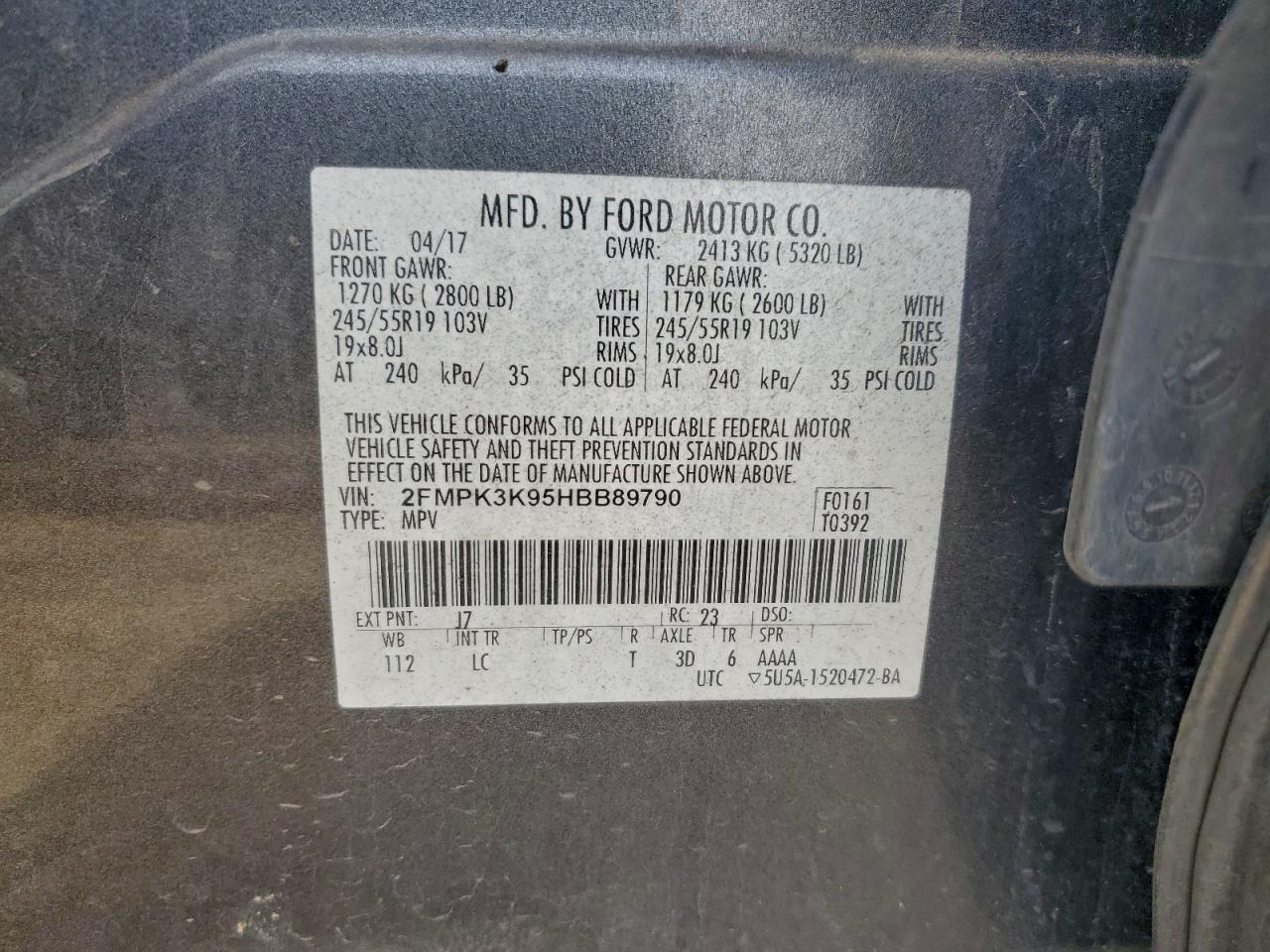 2017 FORD EDGE TITANIUM photo 13