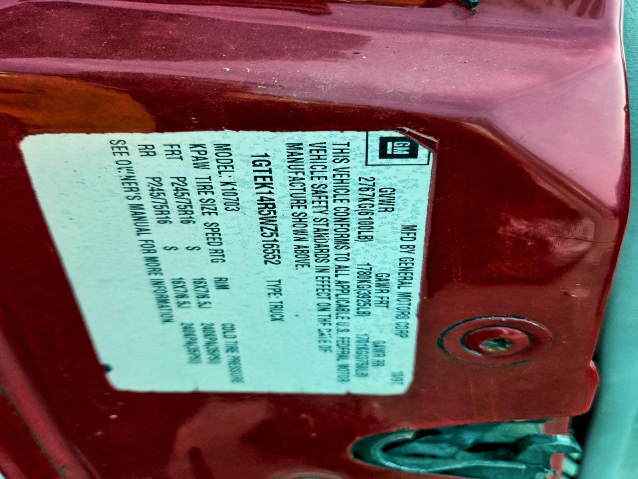 1998 GMC SIERRA K1500 photo 12