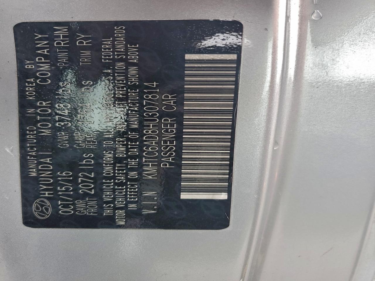 2017 HYUNDAI VELOSTER photo 13