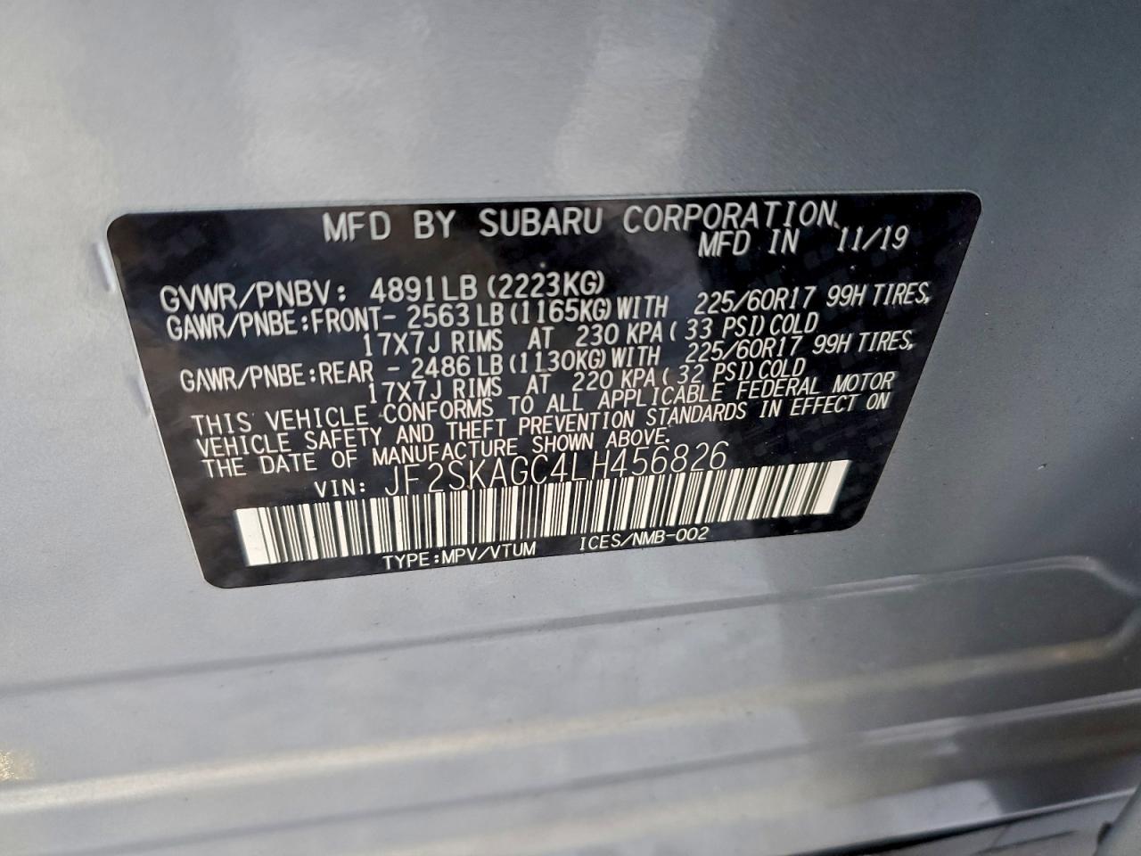 2020 SUBARU FORESTER PREMIUM photo 13