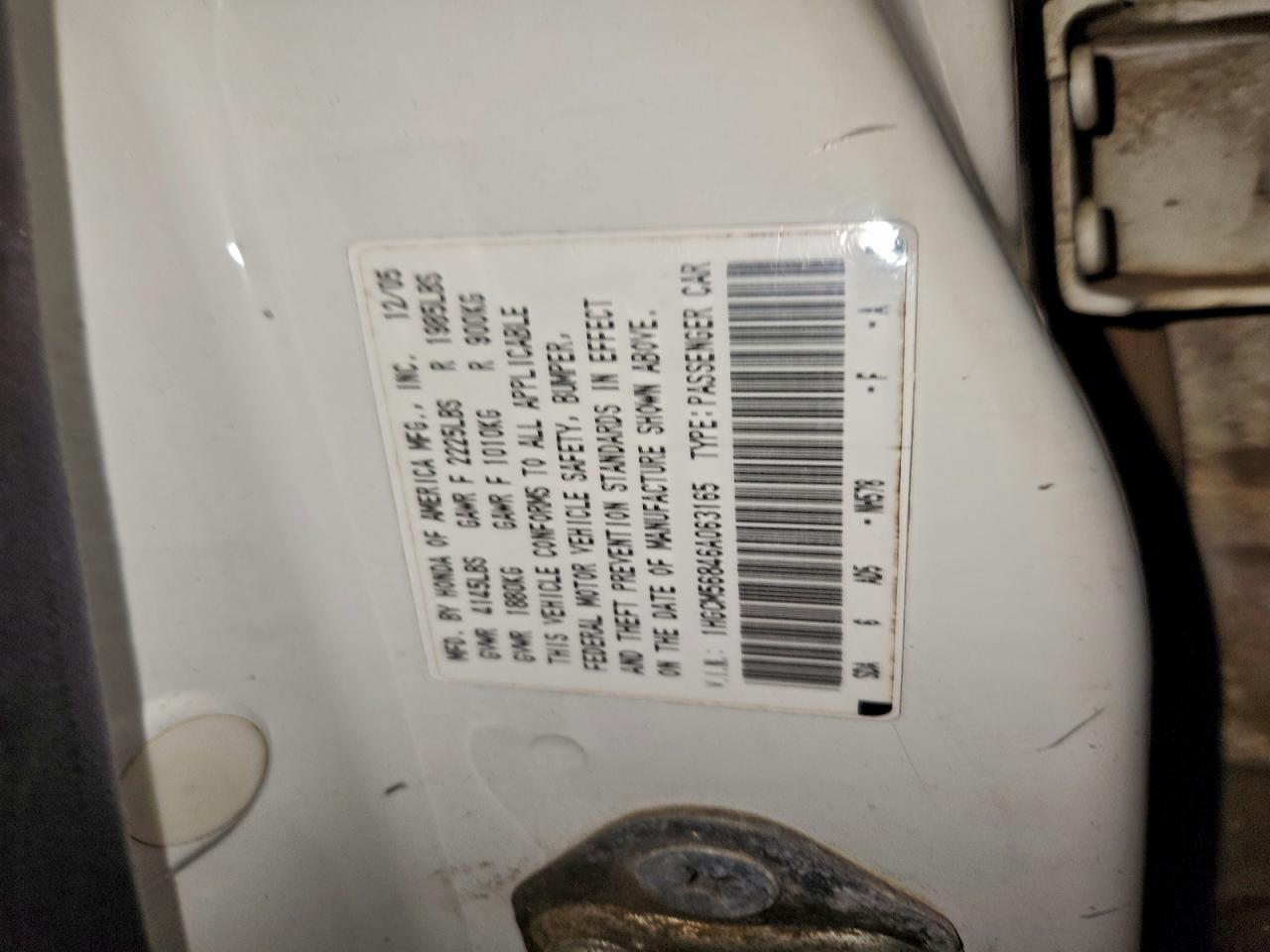 2006 HONDA ACCORD EX photo 13