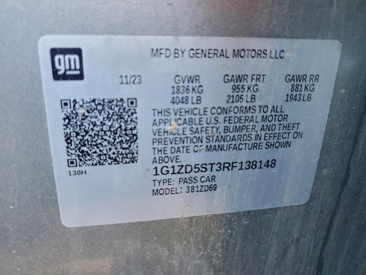2024 CHEVROLET MALIBU LT photo 12