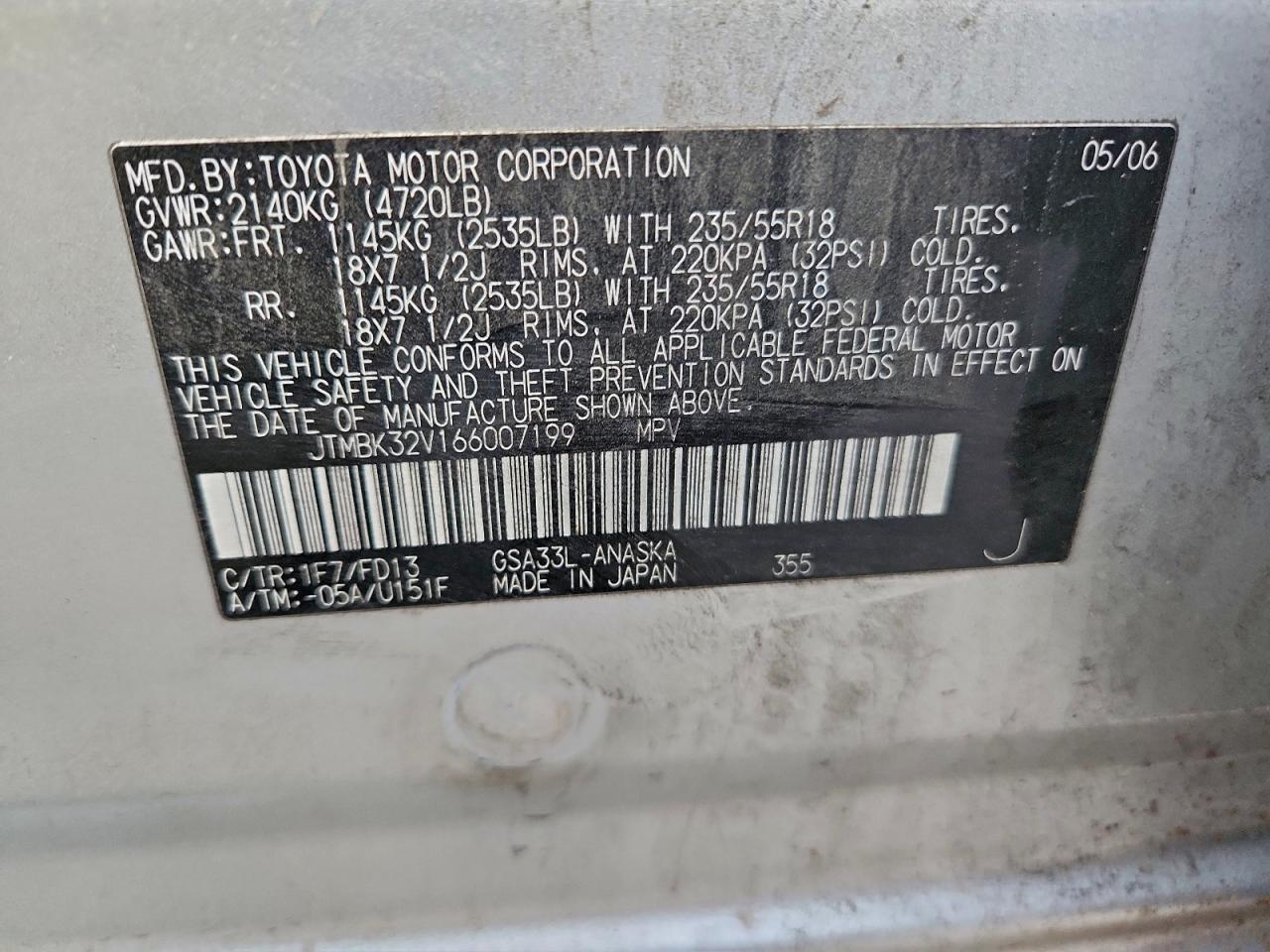 2006 TOYOTA RAV4 SPORT photo 13