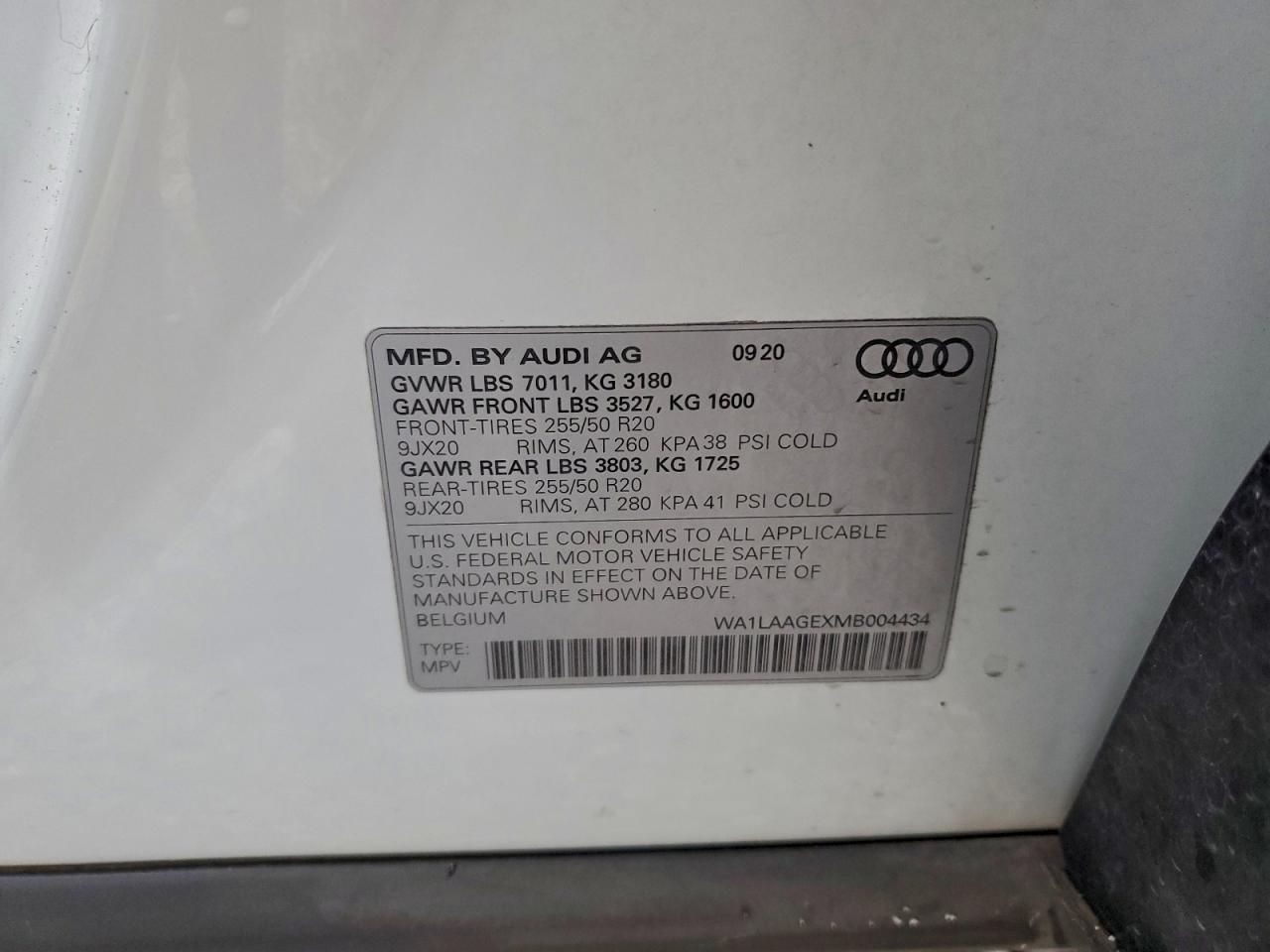 2021 AUDI E-TRON PREMIUM PLUS photo 14