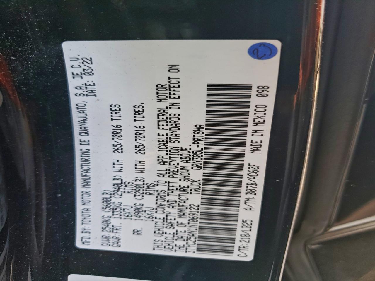 2022 TOYOTA TACOMA DOUBLE CAB photo 13