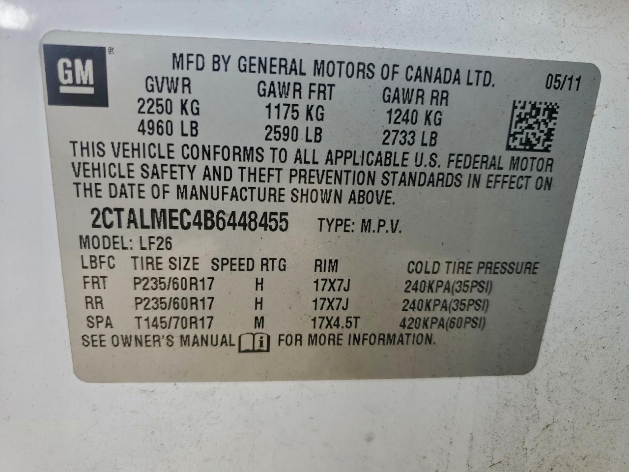 2011 GMC TERRAIN SLE photo 13