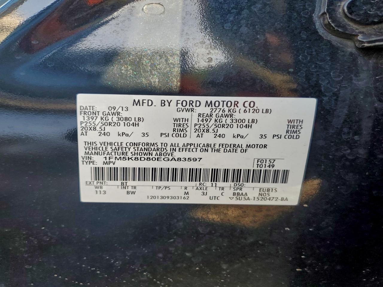 2014 FORD EXPLORER XLT photo 14