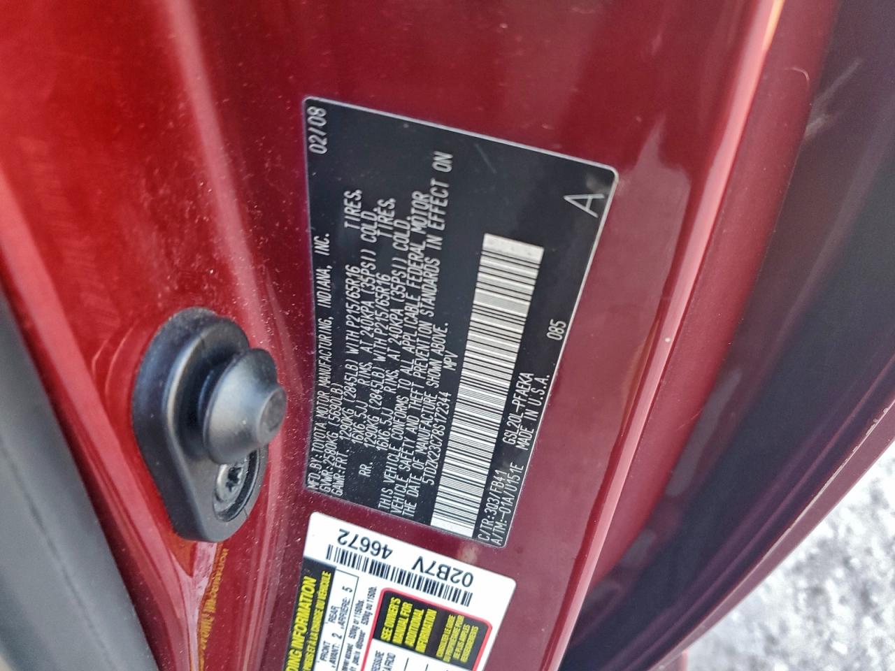 2008 TOYOTA SIENNA CE photo 13