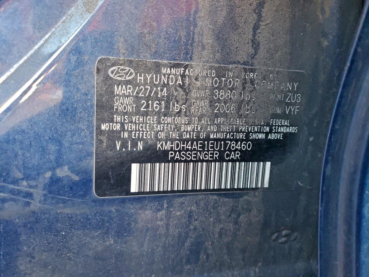 2014 HYUNDAI ELANTRA SE photo 12