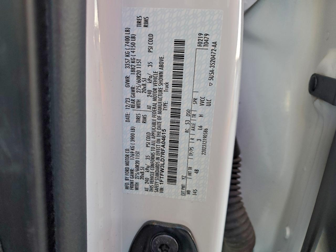 2024 FORD F150 XLT photo 12