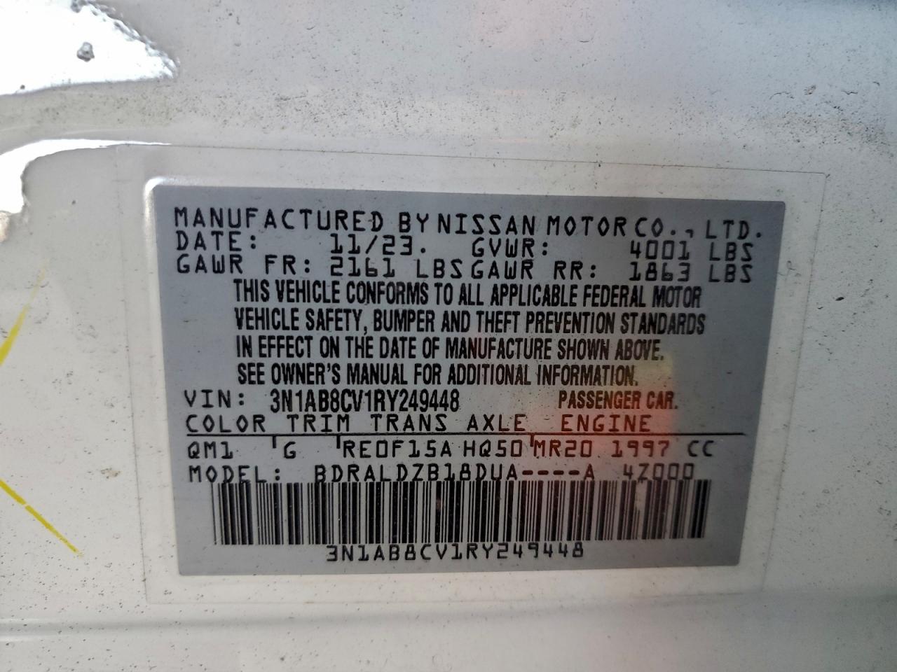 2024 NISSAN SENTRA SV photo 12