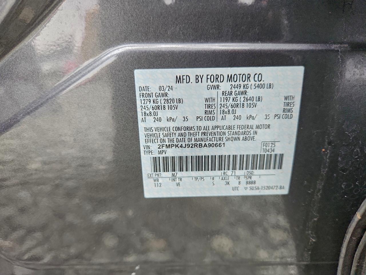 2024 FORD EDGE SEL photo 13