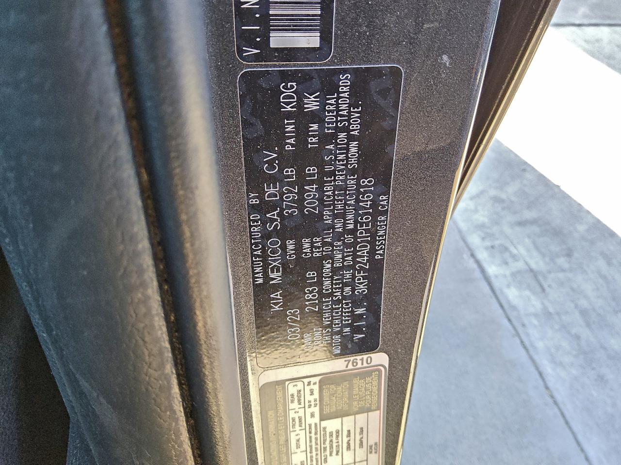 2023 KIA FORTE LX photo 12