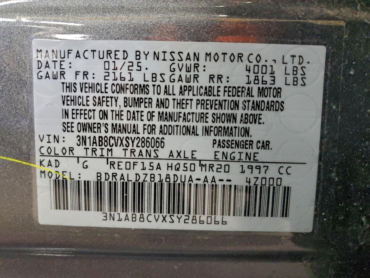 2025 NISSAN SENTRA SV photo 12