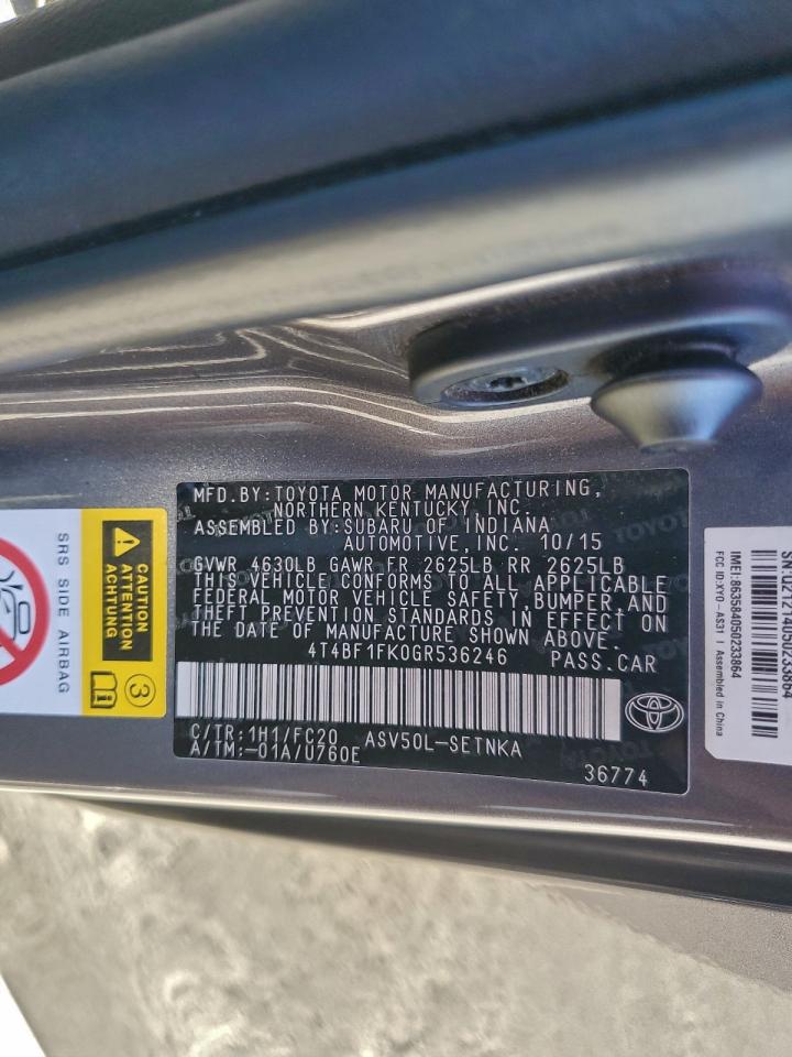 2016 TOYOTA CAMRY LE photo 23