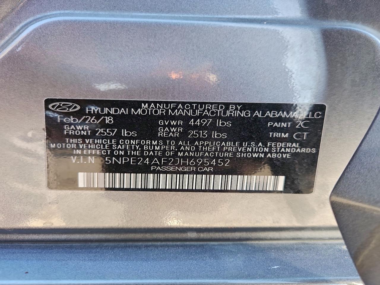 2018 HYUNDAI SONATA SE photo 12