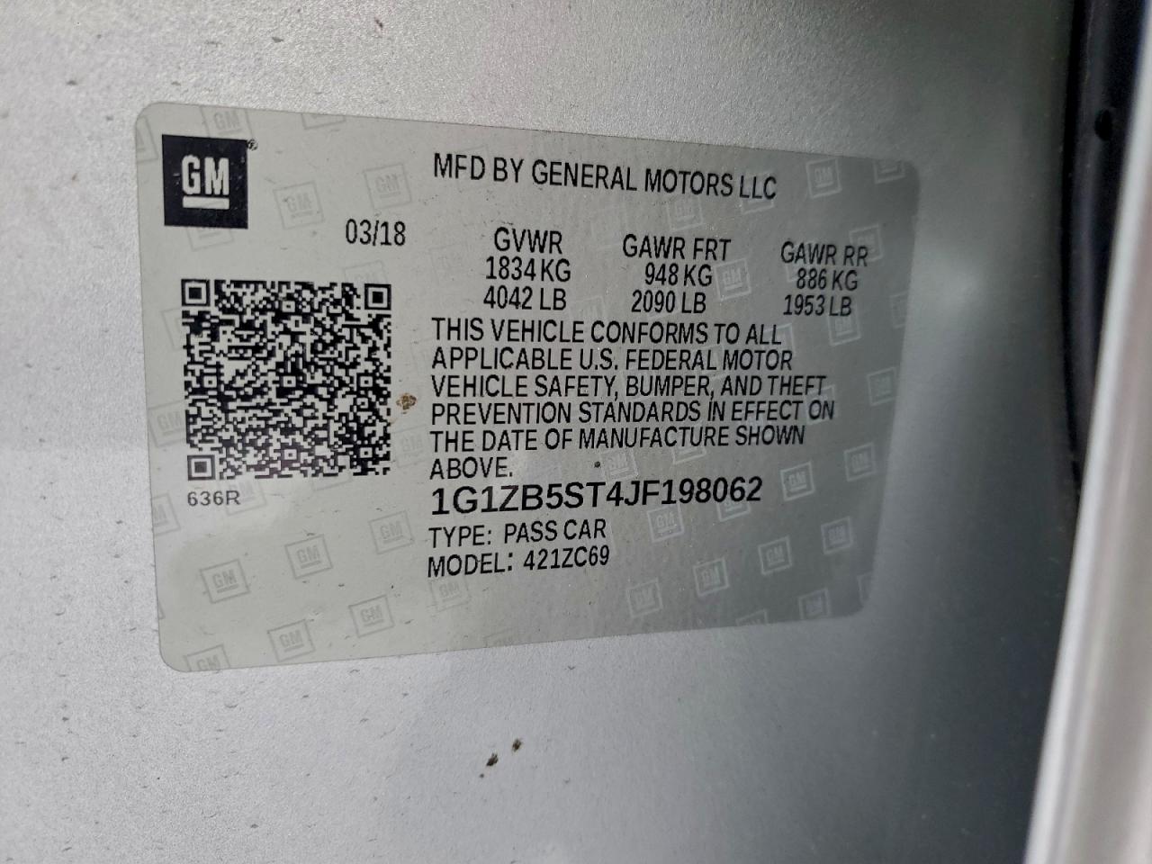 2018 CHEVROLET MALIBU LS photo 12