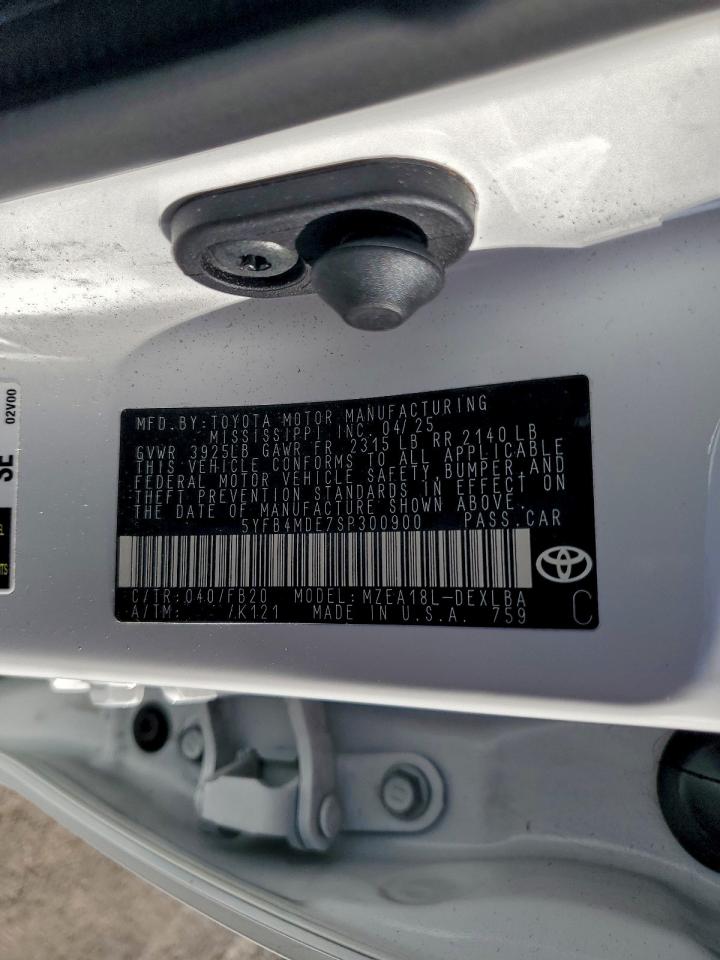 2025 TOYOTA COROLLA LE photo 12