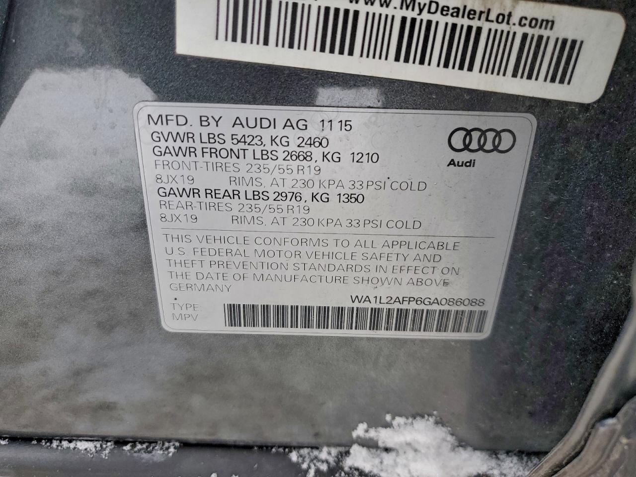2016 AUDI Q5 PREMIUM PLUS photo 13