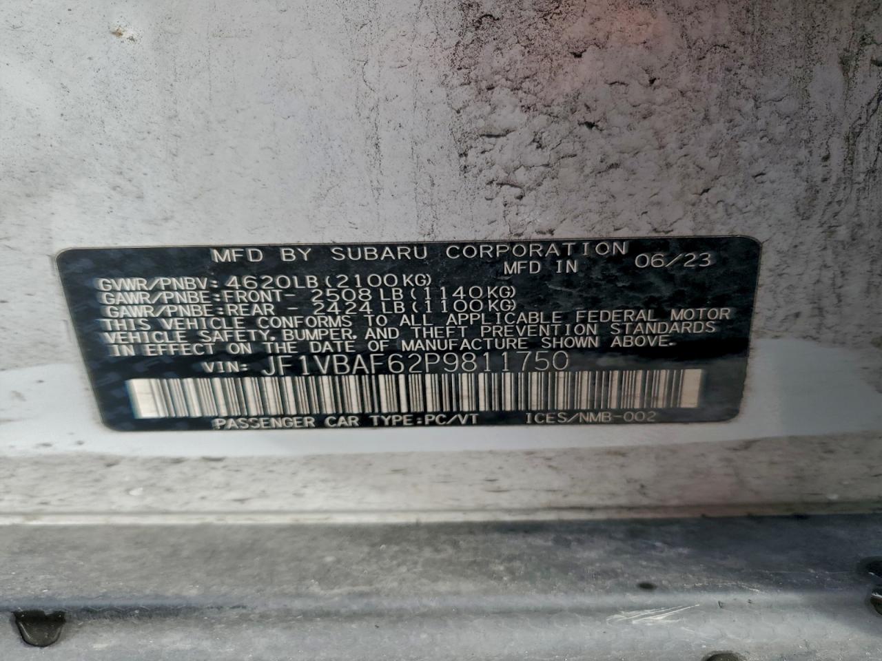 2023 SUBARU WRX PREMIUM photo 12