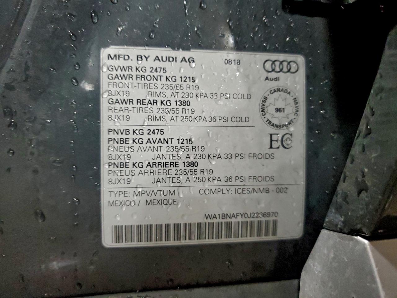 2018 AUDI Q5 PREMIUM PLUS photo 13