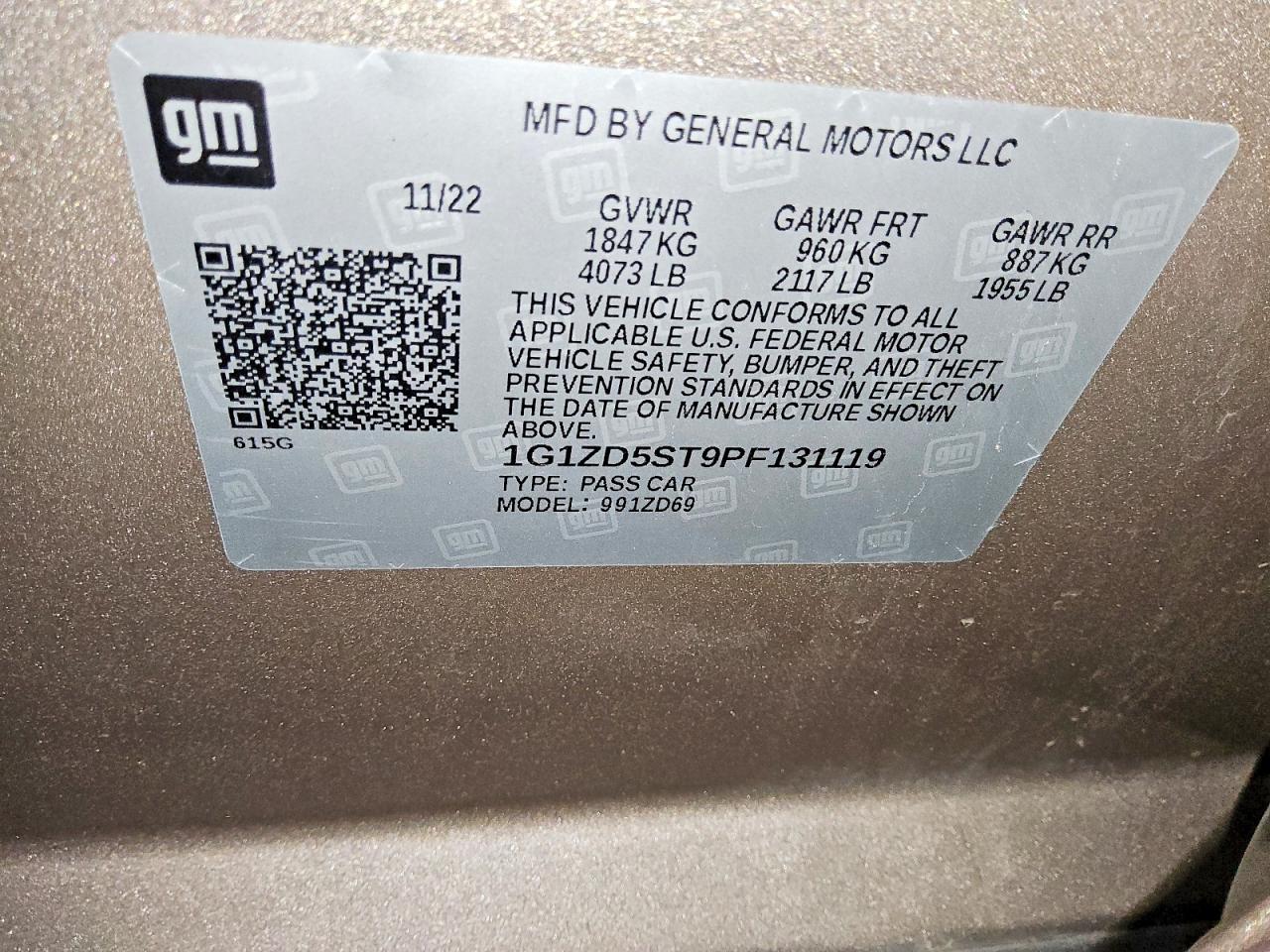 2023 CHEVROLET MALIBU LT photo 12