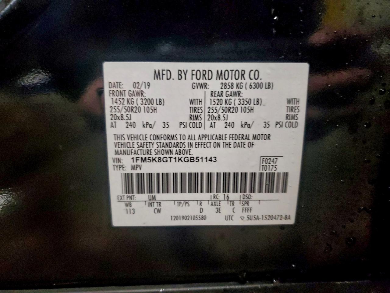 2019 FORD EXPLORER SPORT photo 13
